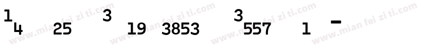NumbersClaimcheck Regular字体转换